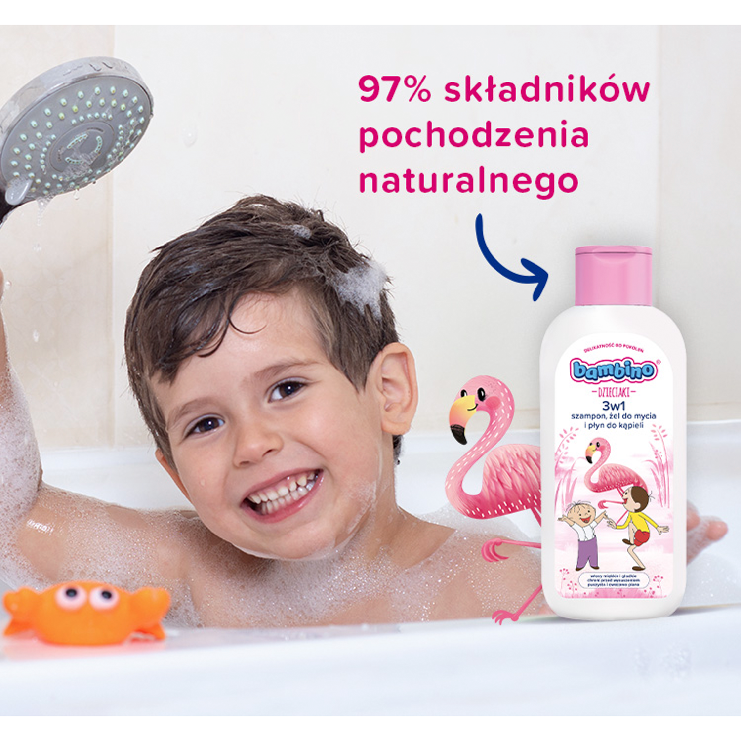 Bambino 2 viename kūno ir plaukų prausimosi gelis, 400 ml