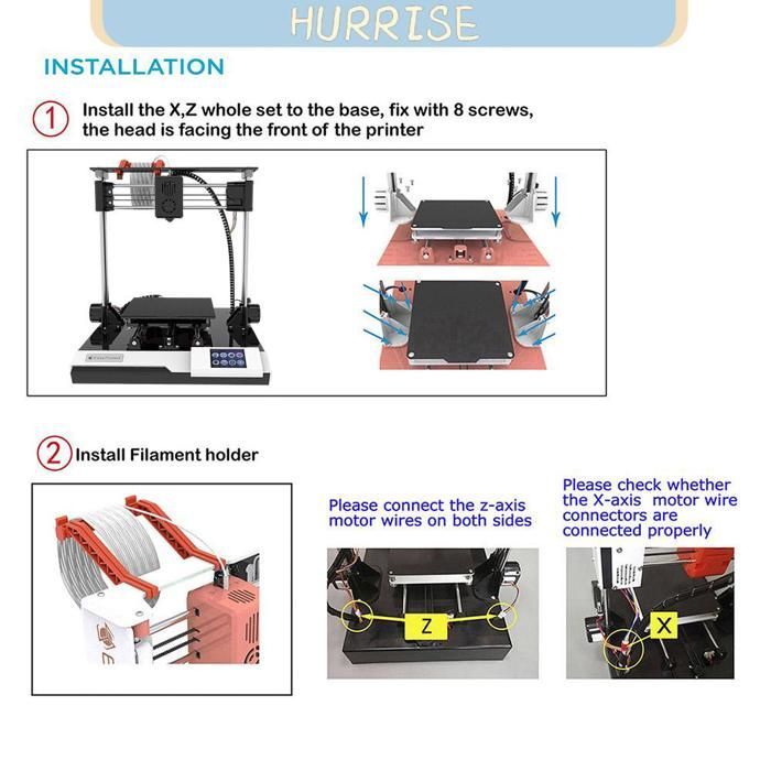 Tbest 3D Printers EasyThreed FDM 3D Printer Desktop Printing Machine 150 x 150 x 150 Computer Printer EU Plug