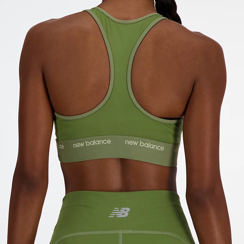 Sutien sport Femme NB Sleek cu susținere medie – OLIVINĂ ÎNCHISĂ