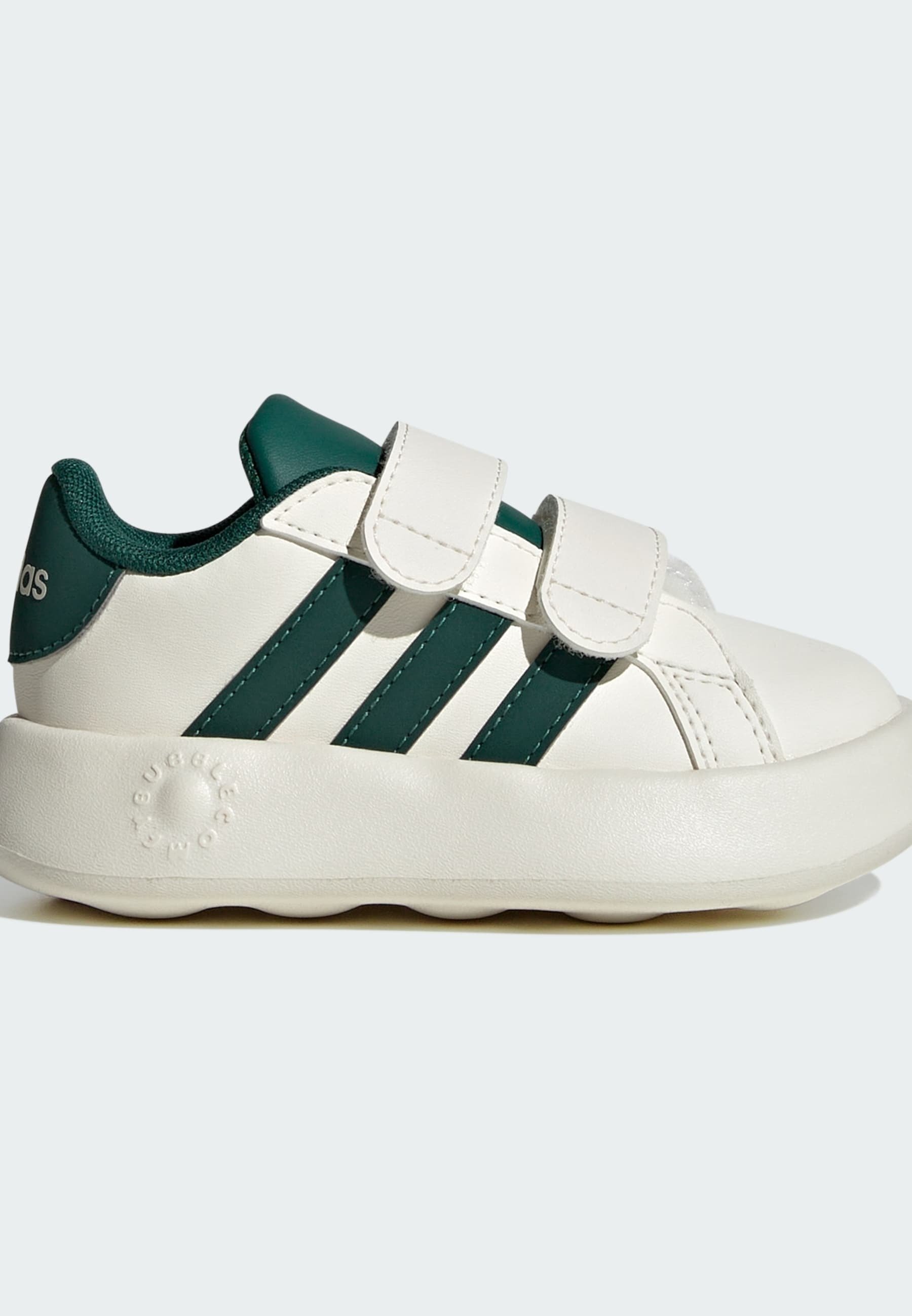 adidas Sportswear GRAND COURT 2.0 - Scarpe per neonati - bianco sporco verde universitario nero