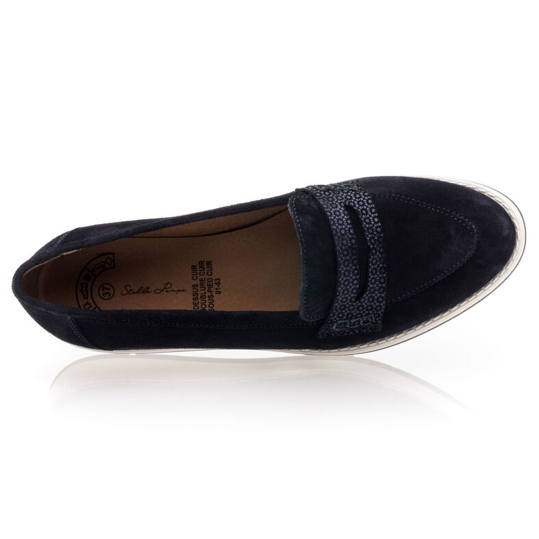 Blaue Damen-Loafer/Bootsschuhe