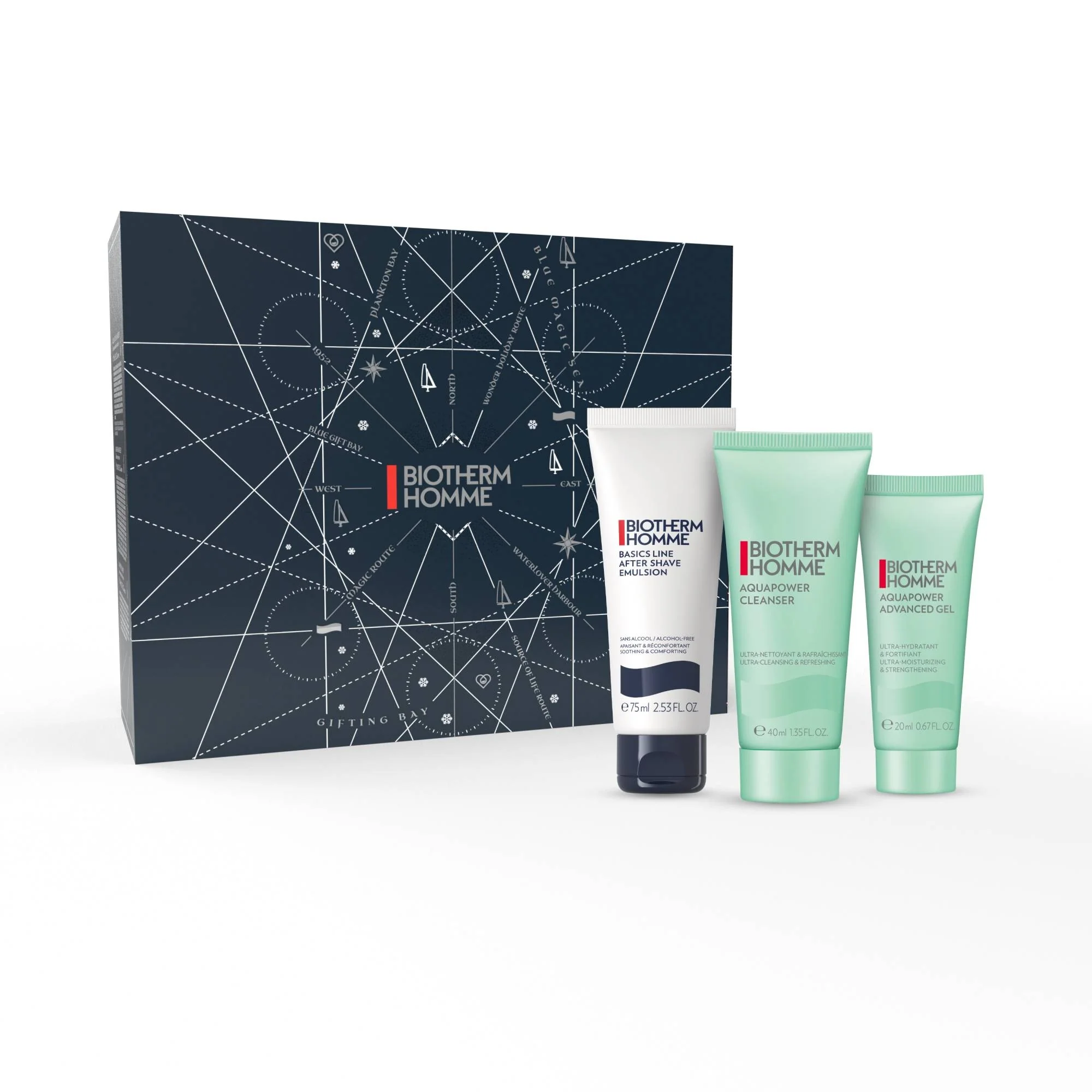 Biotherm Homme Baume Apaisant Kit Holiday - Cofanetto Idratante, Cofanetto Rasatura