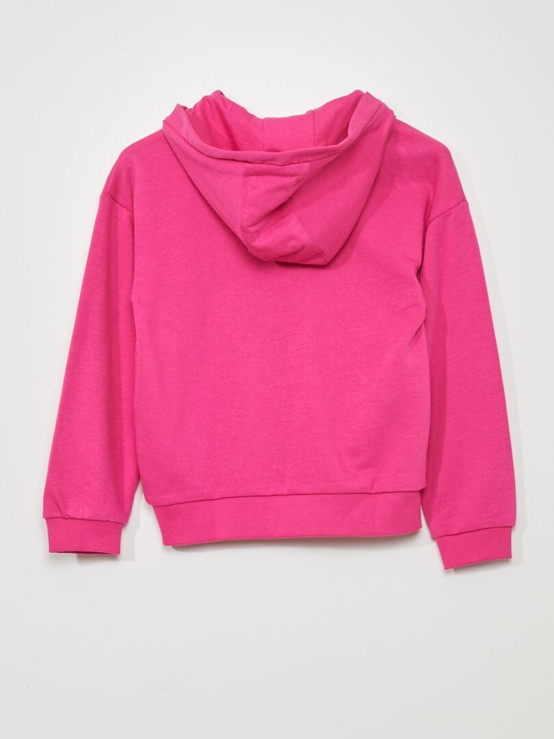 Sweatshirt met ritssluiting van French terry - ROZE