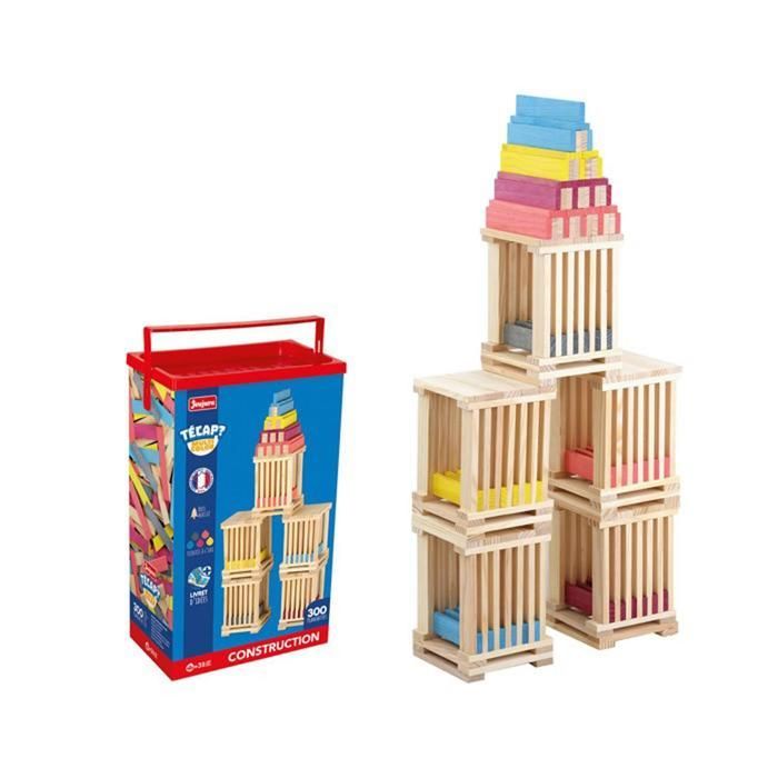 Jeu de construction en bois - Tecap Multicolor - 300 pièces - Multicolore - Fabrication française