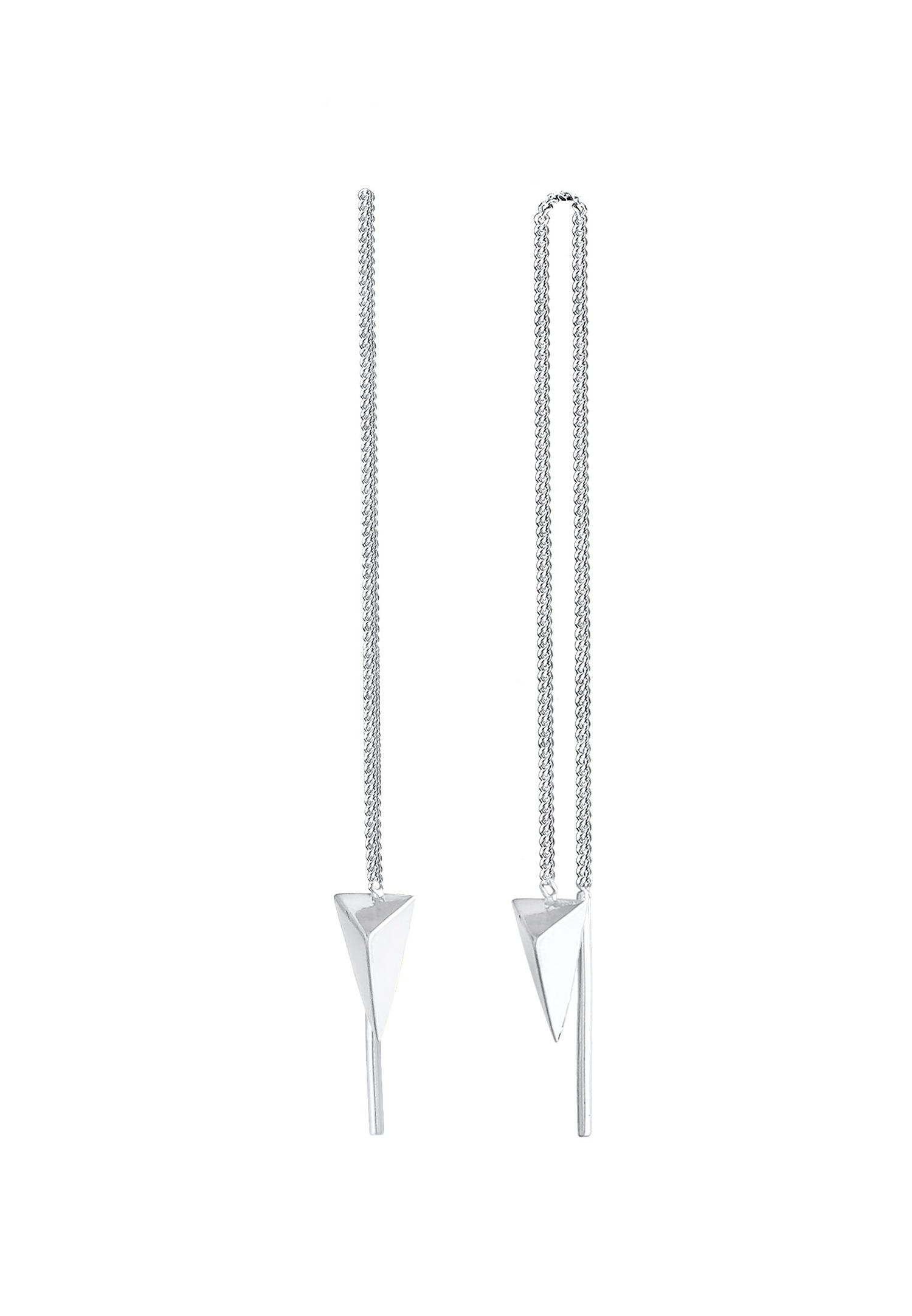 Elli Boucles d'oreilles pour dames Triangle à tirettes Basic Trend Blogger en argent sterling 925