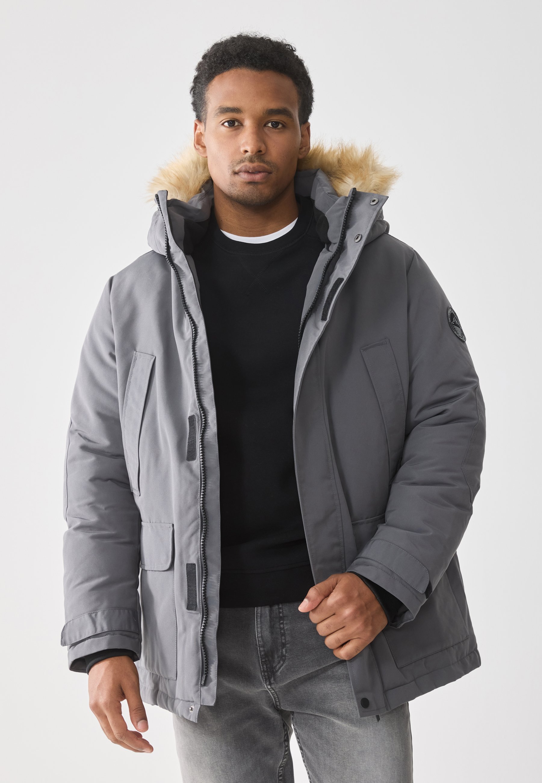 Parka Pier One - grigio scuro