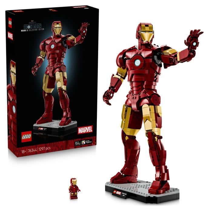 LEGO | Marvel 76344 Iron Man Mark 3 Edizione da collezione - Set di costruzioni per adulti
