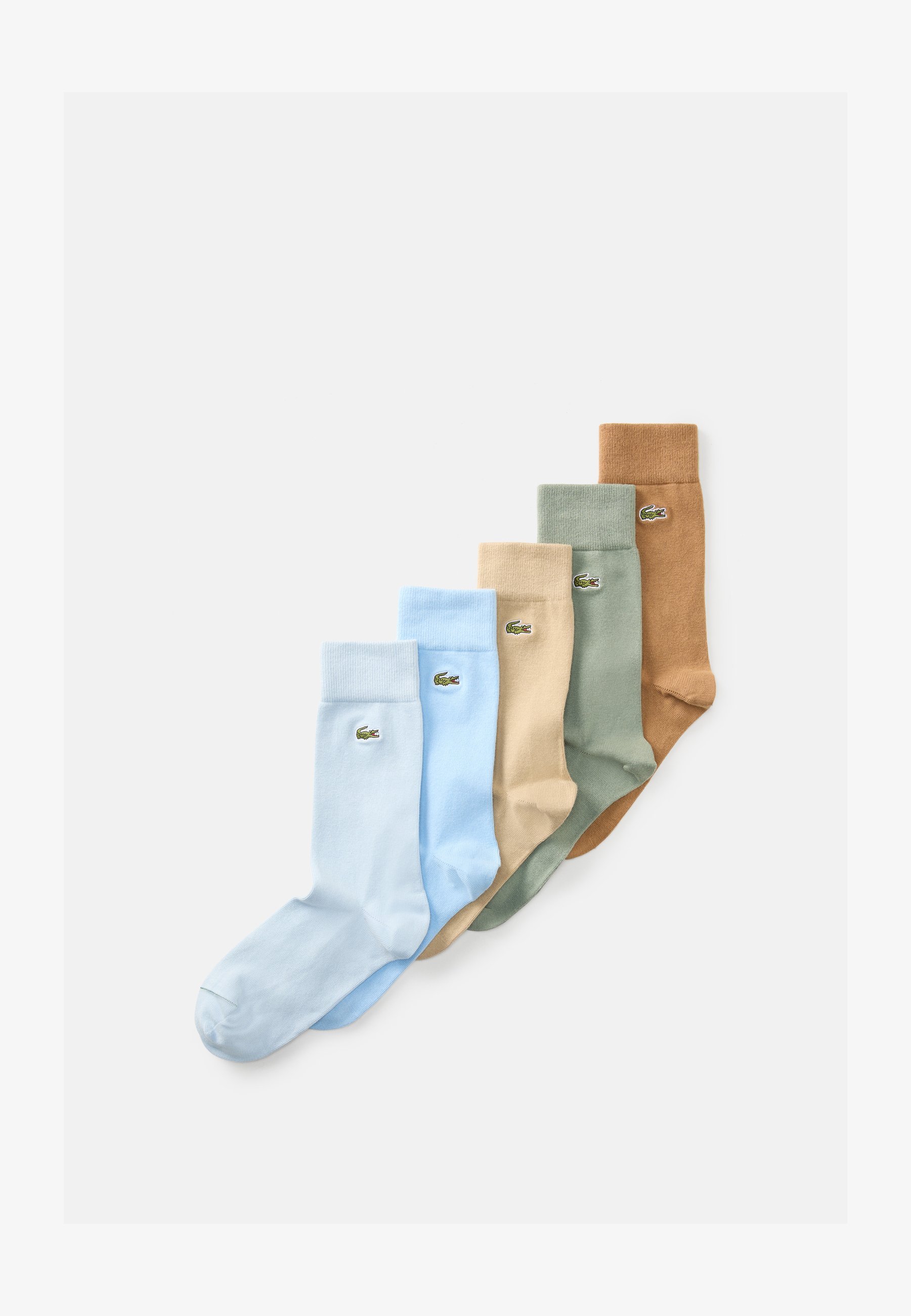 Lacoste CHAUSSETTES 5 PACK - Meias - marrom tâmara/vienense/tomilho/visão geral/rill