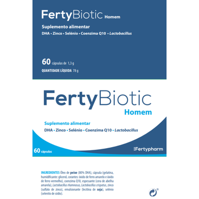 FertyBiotic Doplněk stravy pro muže DHA Reprodukční kapacita 60 kapslí 60 kapslí