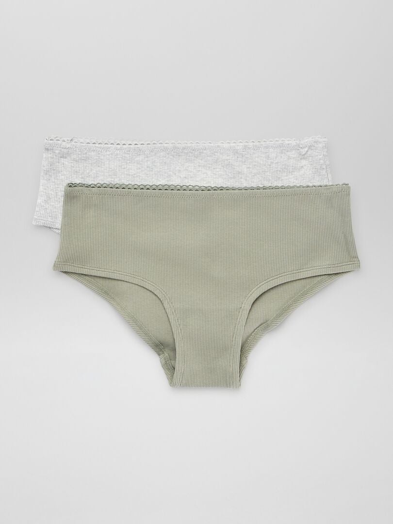 Conjunto de 2 calças culote de malha - cinza
