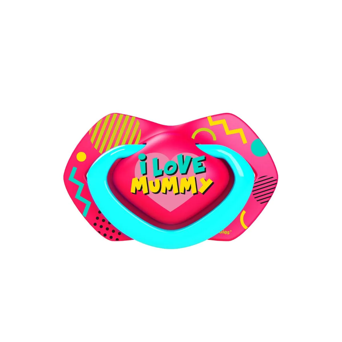 Canpol Babies Smoczki Silikonowe Neon Love Symetryczne 18M+ K. Różowy