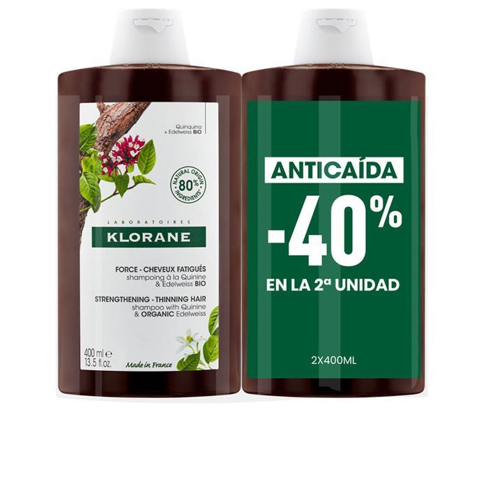 With Quinine and Organic Edelweiss Fortifying Shampoo Duo 2 x 400 ml
