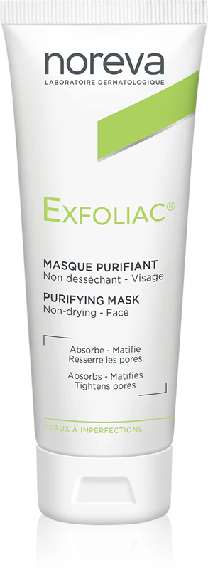 Máscara esfoliante purificante Noreva para pele problemática