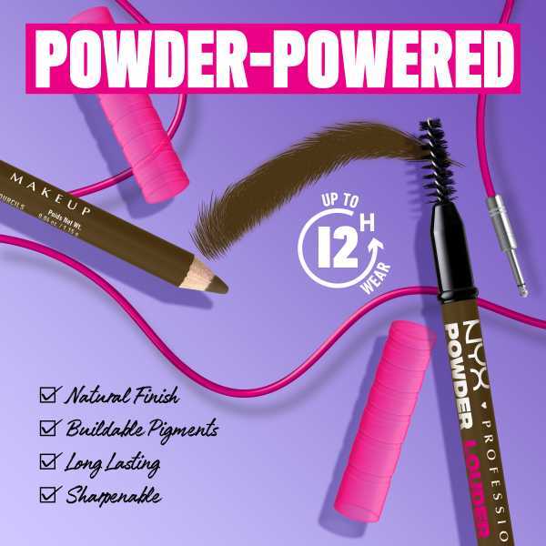 Nyx Professional Makeup Powder Louder ceruzka na obočie 02
