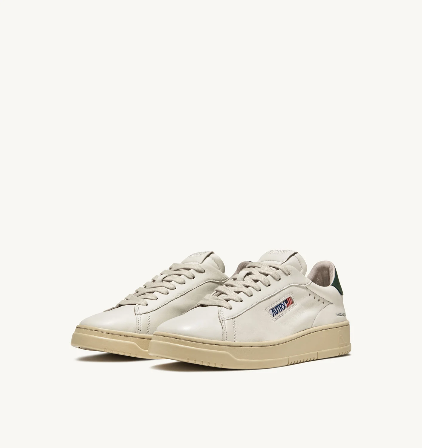 TENIȘI DALLAS JOS DIN PIELE DE CAPRĂ ȘI NUBUCK, CULOARE MILITARĂ