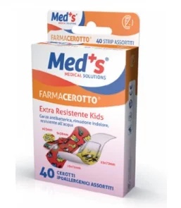 Pansements en polyéthylène pour enfants FARMAC-ZABBAN Med's Strips, 40 pièces différentes