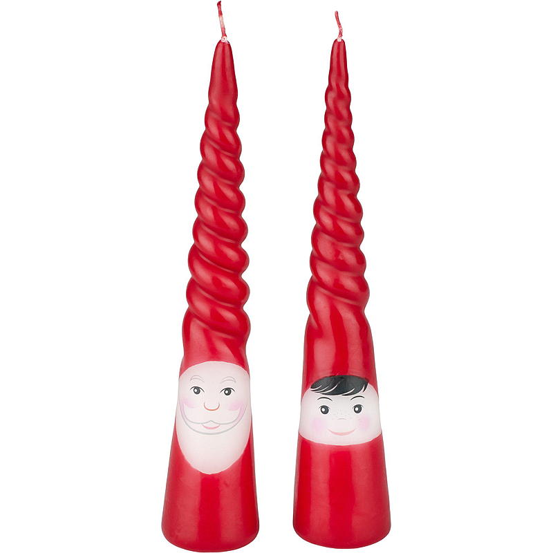 Vela cónica de Papá Noel y Santa Claus de 25 cm