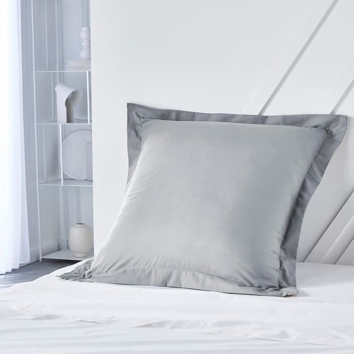Funda de almohada con volantes PRESTIGE - TODAY - Gris 63x63 cm
