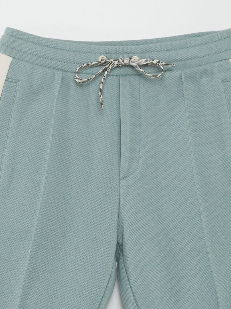 Joggingbroek van katoenpiqué - Blauw