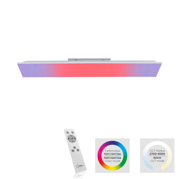 Yukon LED ceiling light, 26 W, 3,050 lm, 100 x 25 cm