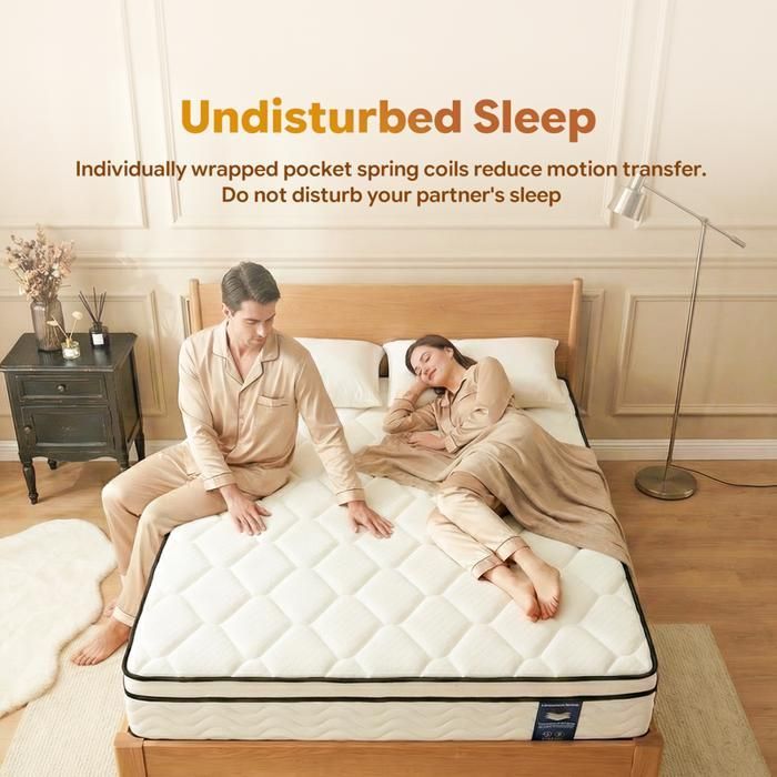 Matelas 90x200 cm HOLDLAMP - Très épais 25 cm - Mémoire de Forme + Ressorts 7 Zones - Hypoallergénique & Réversible Blanc