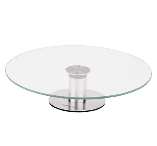 Patera do ciasta tortu ciast ciasteczek okrągła 30cm szklana KINGHOFF