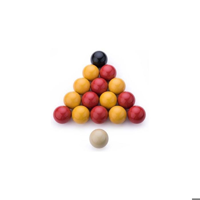 Lot de 16 billes de billard -  57 mm résine - billard anglais - 8 pool