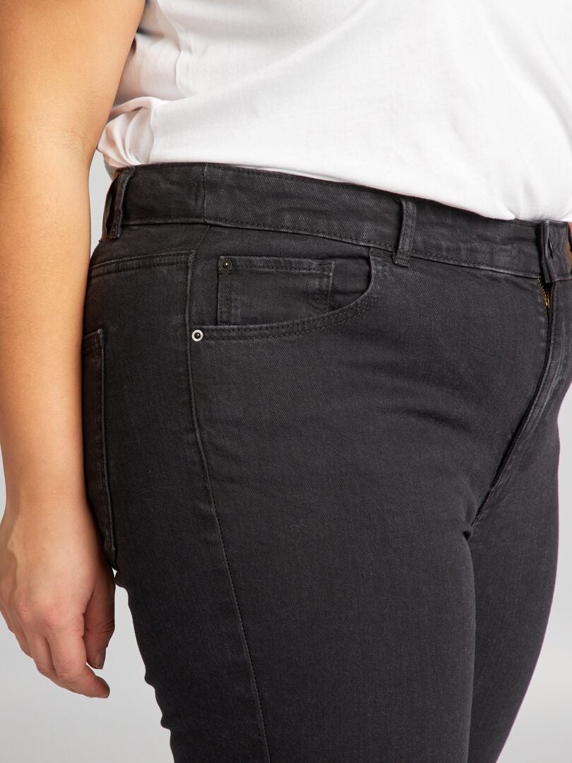 Pantalones vaqueros de corte regular con 5 bolsillos, talla L30 - NEGRO