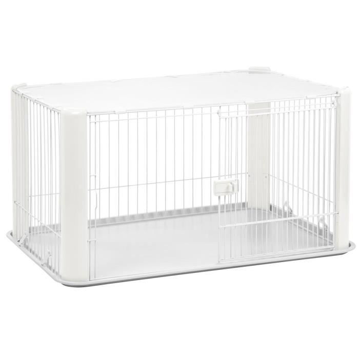 IRIS OHYAMA - Parque para cachorros / Recinto interior - Puerta corredera con cerradura - Para perros - Pet Circle - CLS-1130 - Blanco