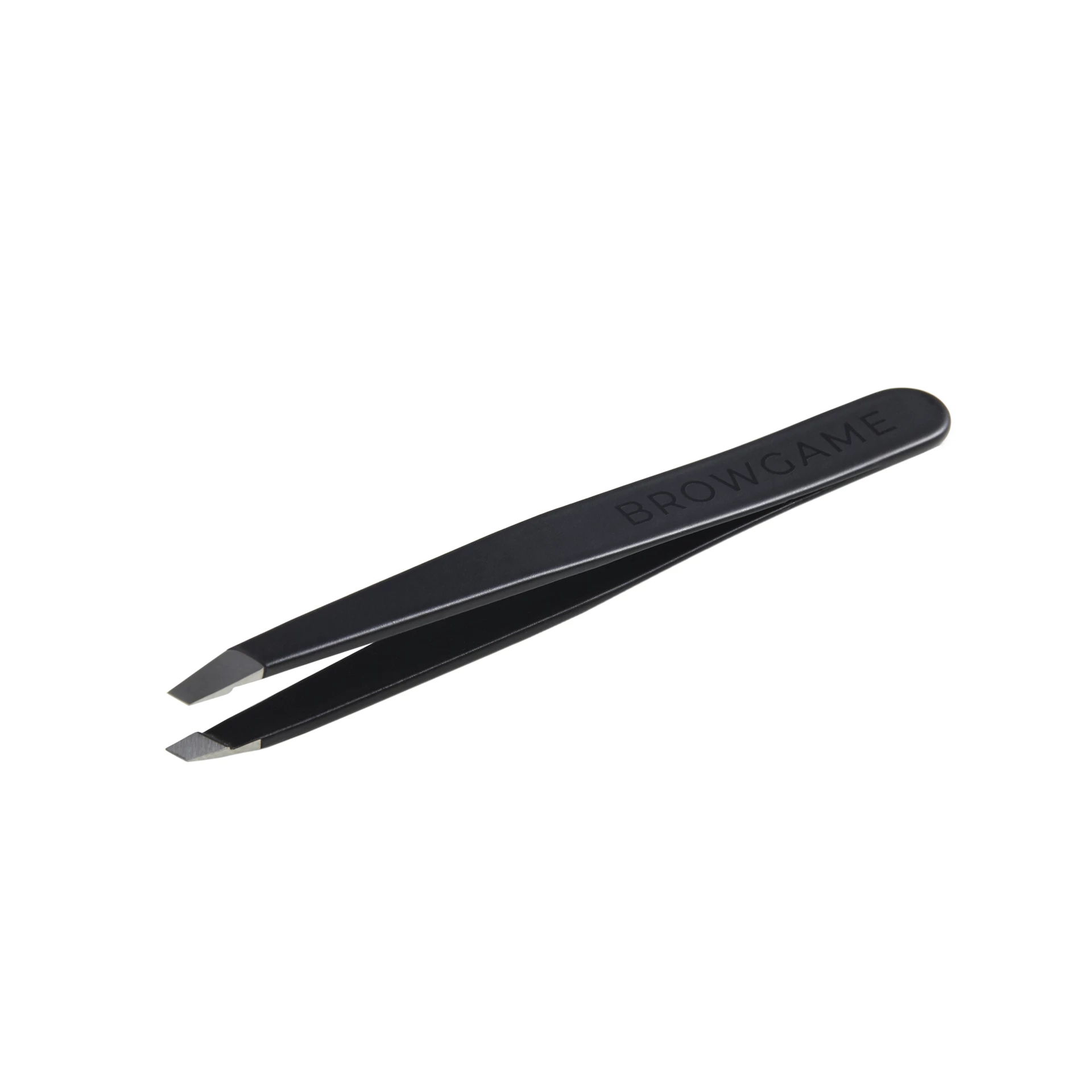 Pensetă Signature, înclinată, moale la atingere, neagră - Browgame