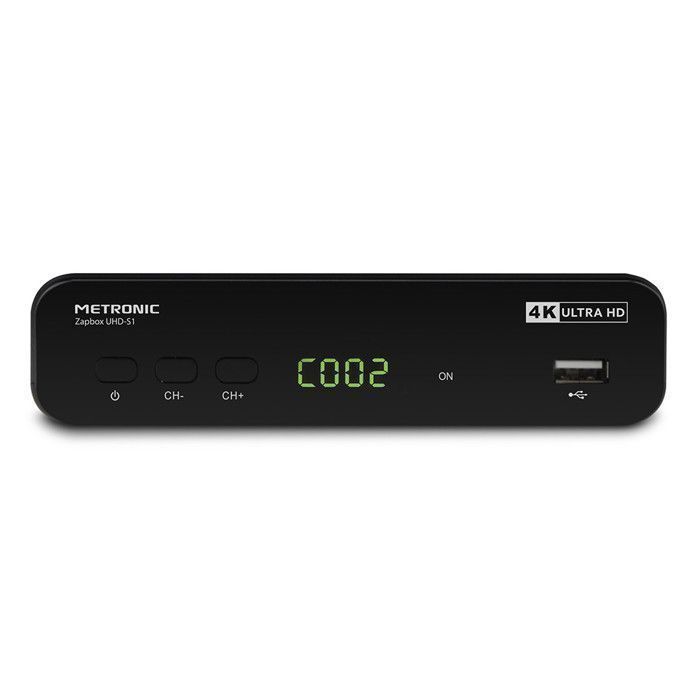 METRONIC 441701 4K Ultra HD digitale terrestrische tv-decoder met USB-poort - Gratis tv-kanalen - Afstandsbediening - SCART-, HDMI- en antenne-ingangen