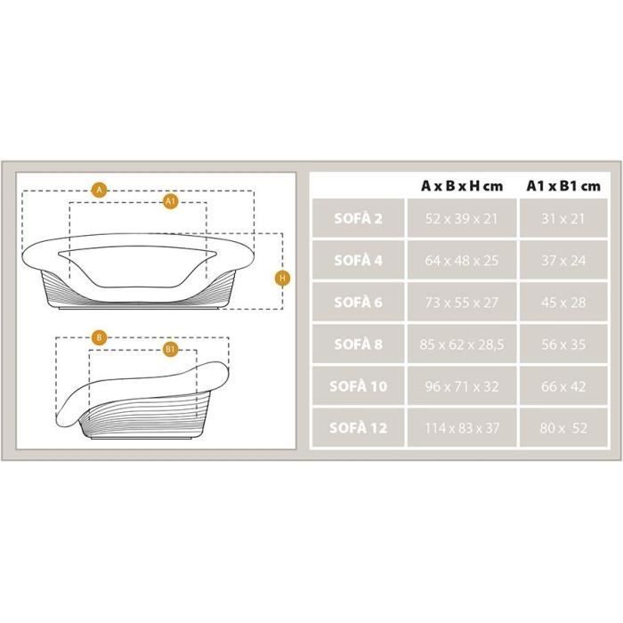Gemusterter Kissenkorb – Größe S – 52 x 39 x 21 cm – FERPLAST