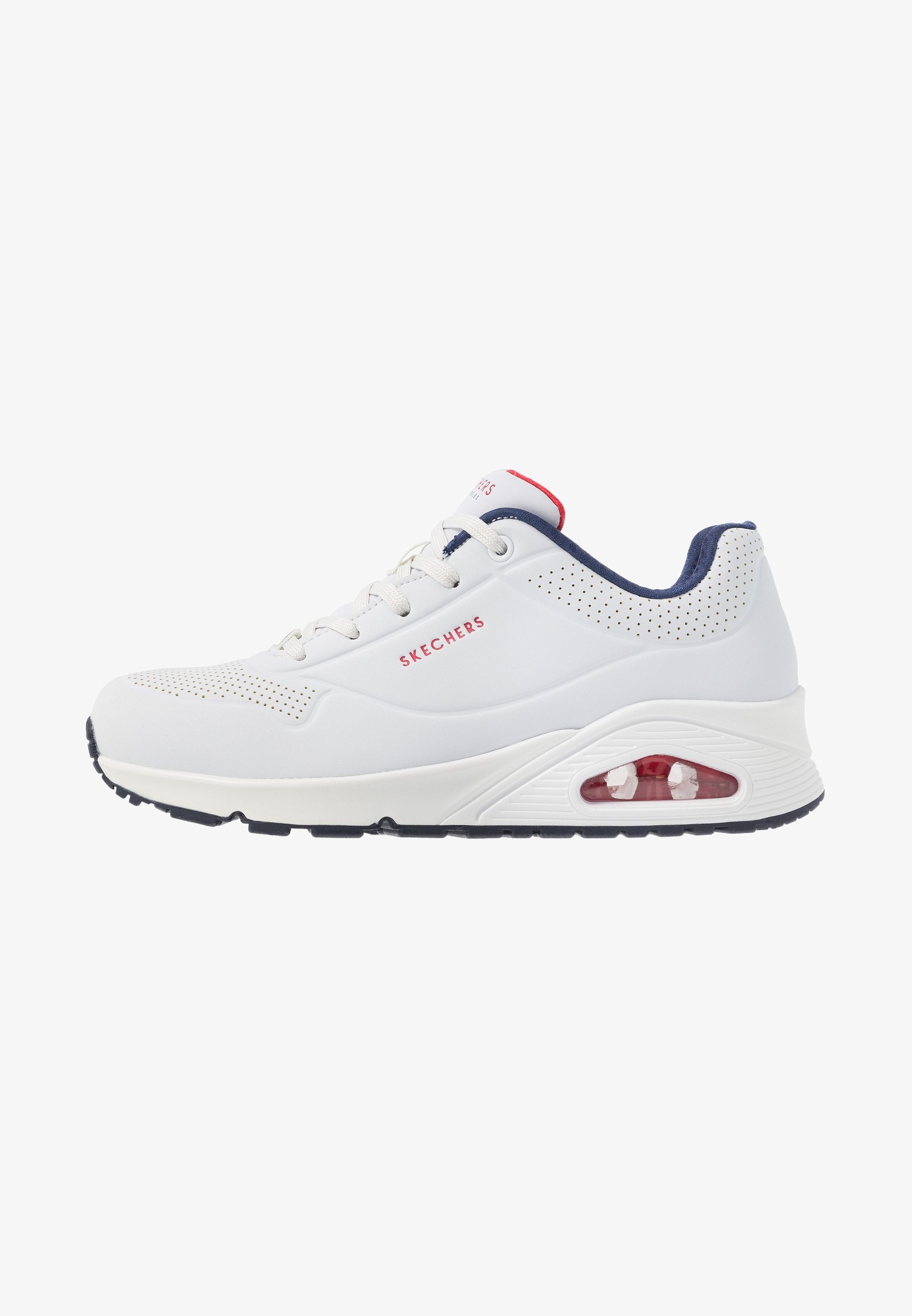 Skechers Sport UNO - Sneakers - wit/marineblauw/rood