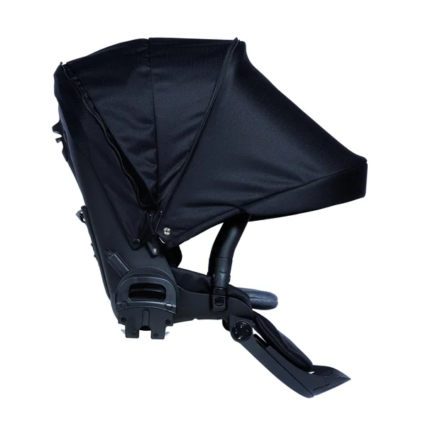 Carrinho de bebê Nordbaby Active Lux, cor preta, com estrutura cromada.