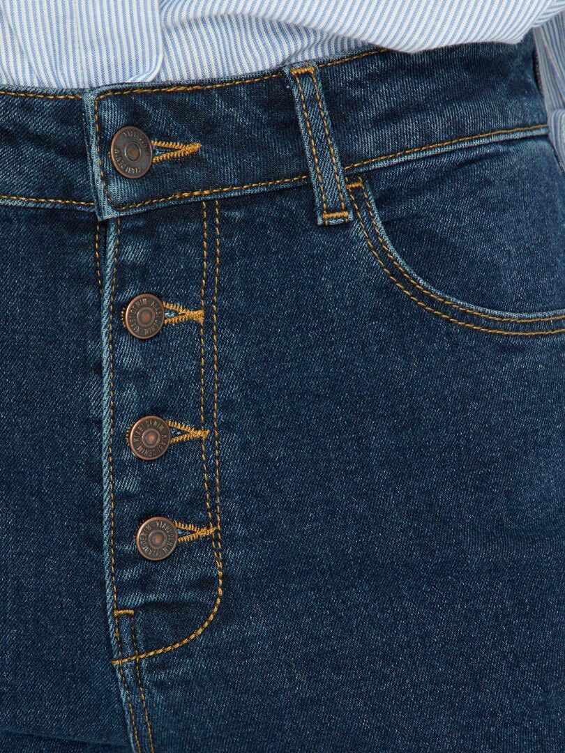 Zeer hoge taille mom jeans - maat S32 - blauw
