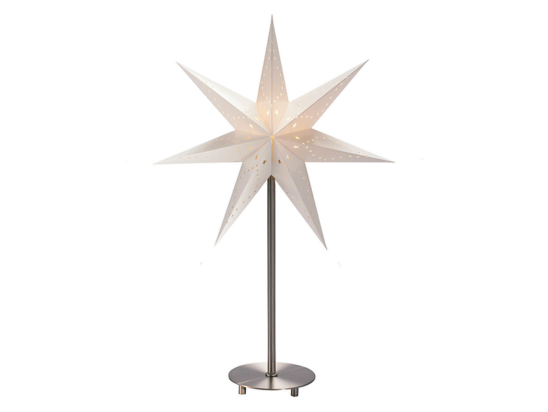 Lampa stołowa Saturnus papierowa biała