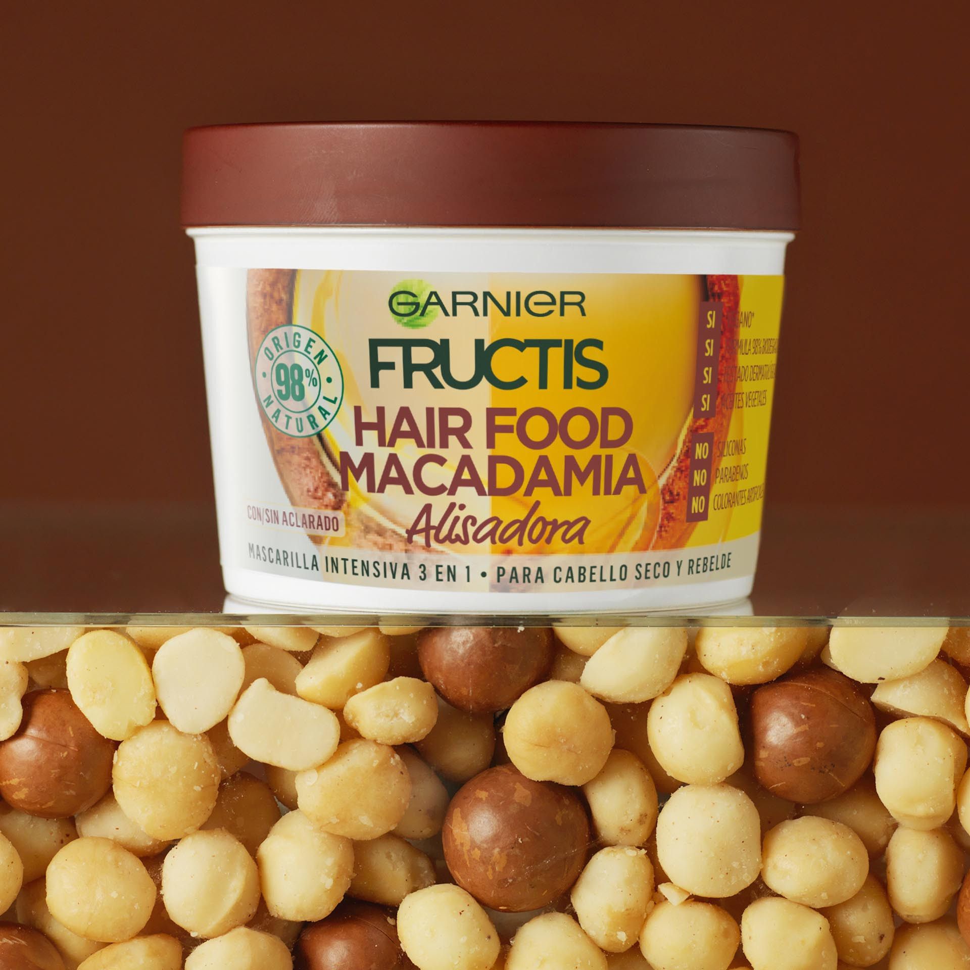 Fructis Hair Food Coconut 3-v-1 gladilna maska Balzam brez silikona
