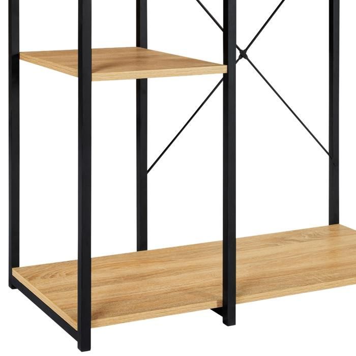IDMARKET Dressing double penderie étagères L. 90 cm DETROIT design industriel