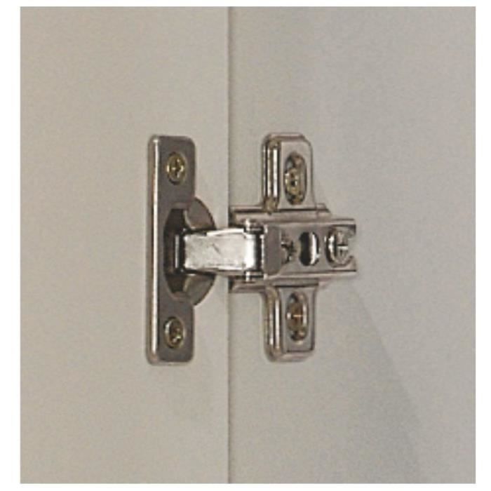 Mueble de recibidor - zapatero - 2 puertas - acabado efecto hormigón - 55 x 36 x 103 cm - STAR