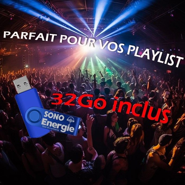 Tour de son noire avec lecteur CD, Bluetooth, FM et USB, 60W + télécommande , clé 32Go Inclus
