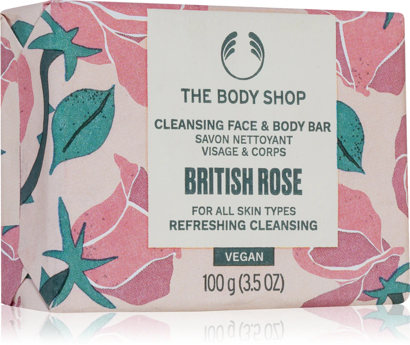 De Body Shop British Rose Cleansing Bar zeep voor lichaam en gezicht