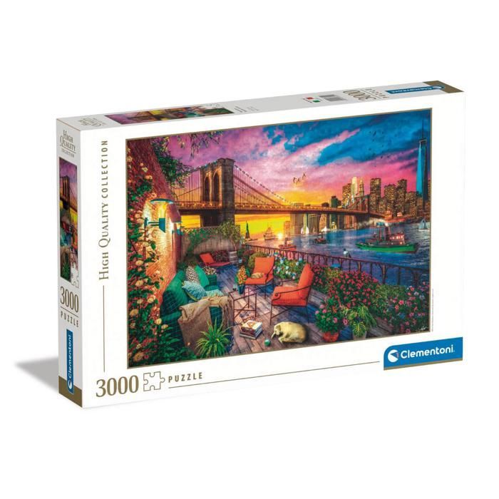 3000-piece puzzle: Sunset on a Manhattan balcony