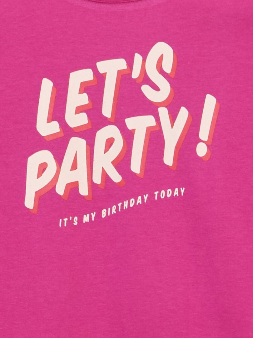 Camiseta de cumpleaños - ROSA