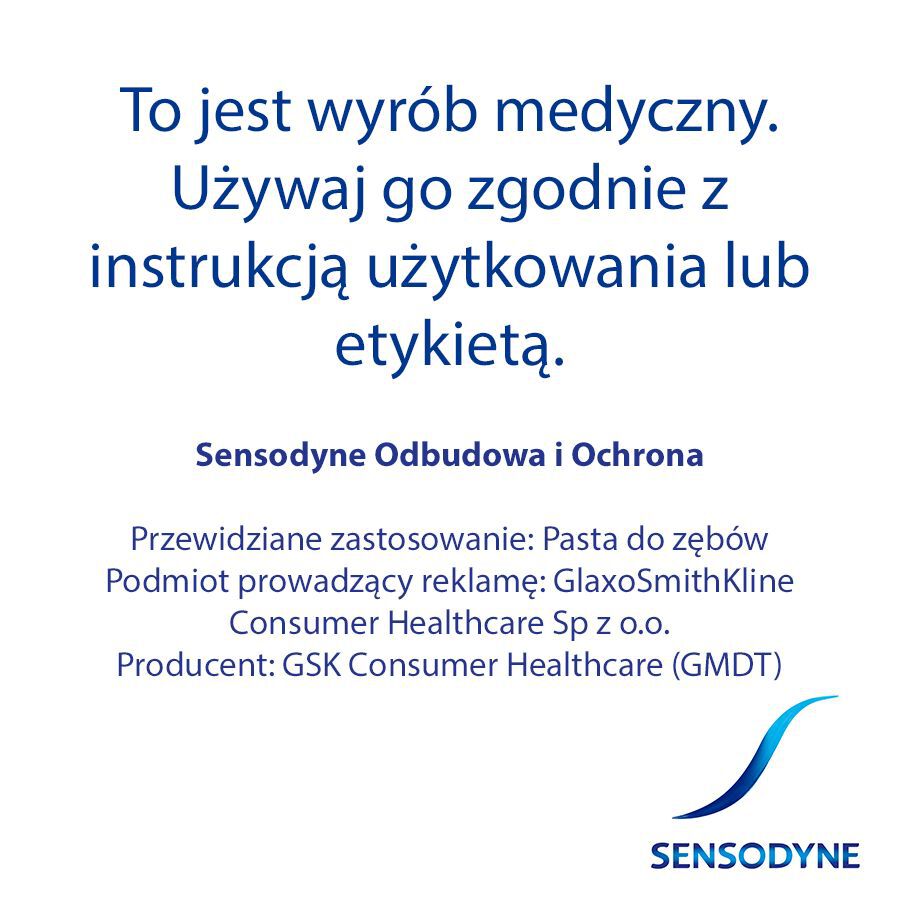 Sensodyne Verfrissende Tandpasta voor Overgevoelige Tanden, Remineraliserend, 75 ml, Herstellend en Beschermend