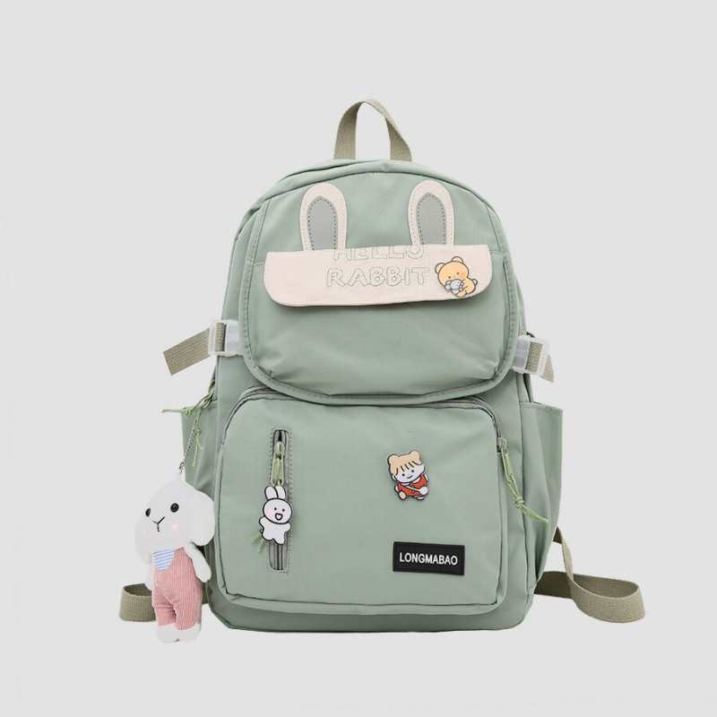Sac à dos Kawaii 2021 pour femmes, imperméable et tendance, en nylon, idéal pour l'école et les voyages.