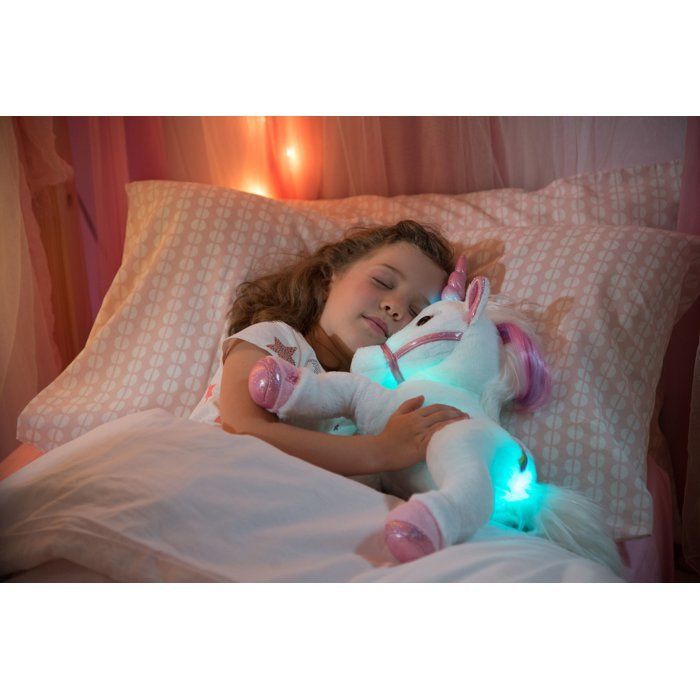 Gipsy Toys - Lica Bella Féerique Et Lumineuse - Peluche Licorne Interactive - 35 cm - Blanc - Rose