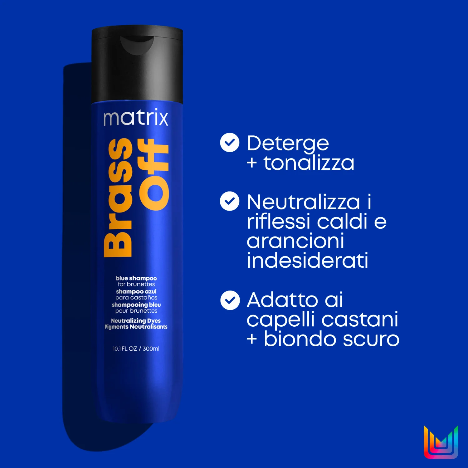 Total Results Brass Off Blue Shampoo - Shampoo Protezione Colore