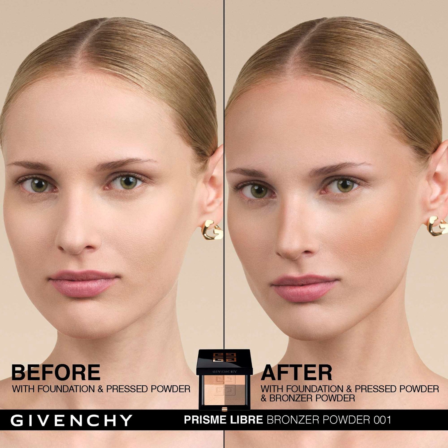Givenchy Bronzer Prisme Libre 4-farebný bronzujúci a kontúrovací púder – 7 g