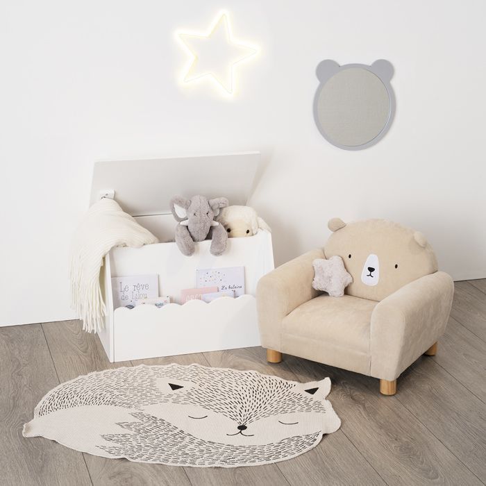 Cassapanca e libreria per bambini bianche 58x38 cm - Atmosphera Interior Designer