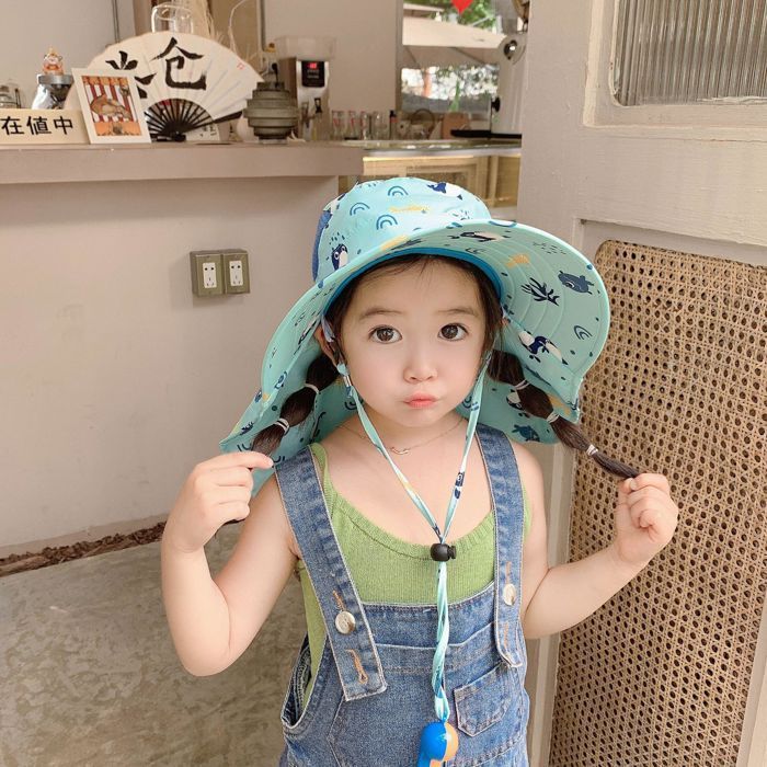 Gorro FUNMOON para niño, gorro de verano para el sol, gorro de playa para bebé, gorro de pescador ajustable para exteriores - 686144